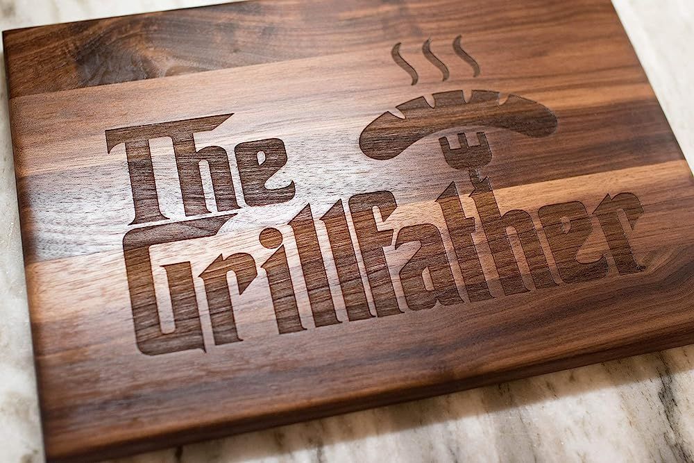 Gifts For Dad - Gift For Men - USA Made Wood Cutting Board - The Grillfather Cutting Board, perfe... | Amazon (US)