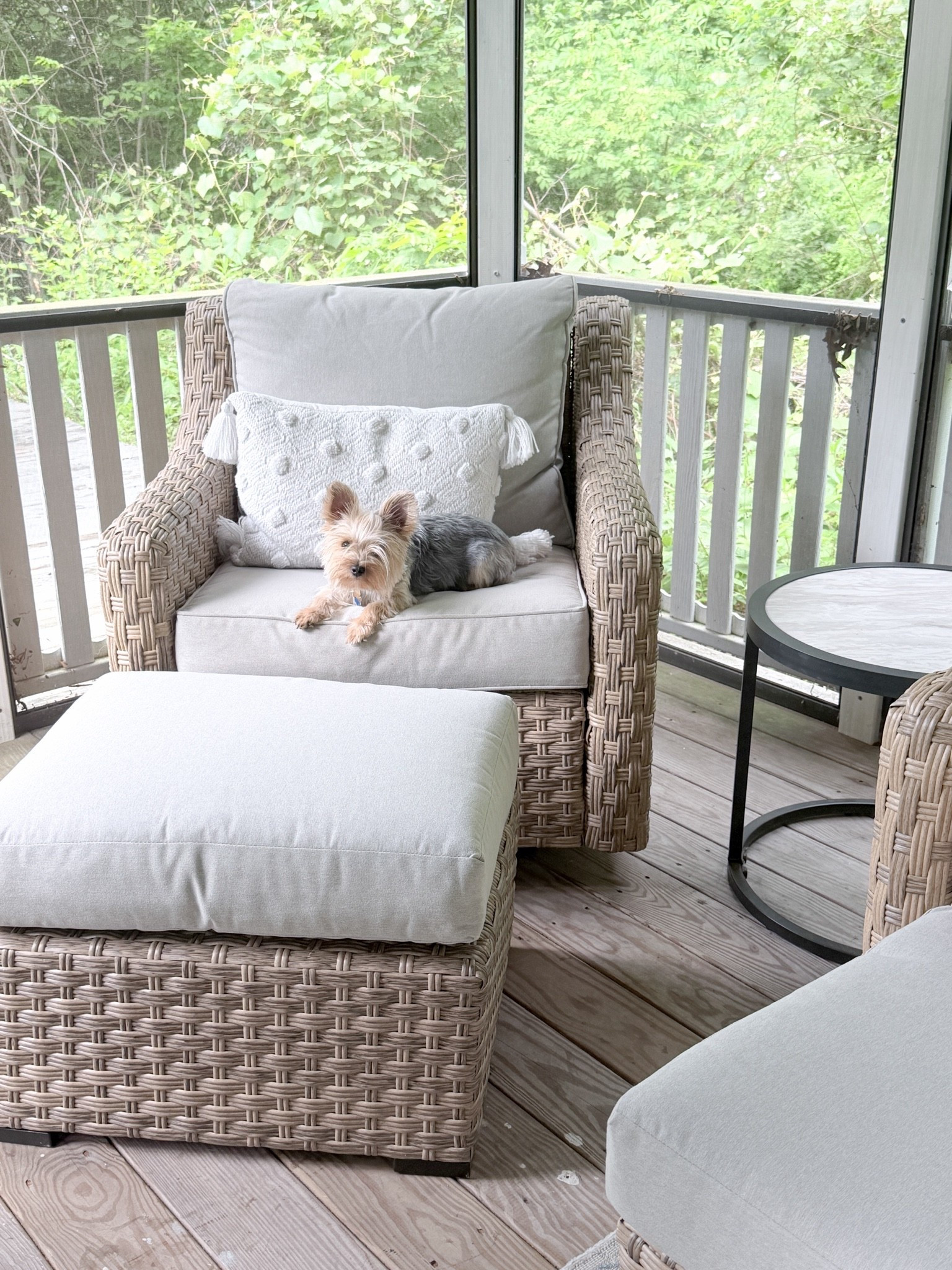 I've had my river oaks outdoor set for years now & just added the matching ottomans to the set & absolutely love the extra comfort & seating they provide! The outdoor furniture set is still in near perfect condition after 5 summers thanks to the included furniture covers!

#LTKHome #LTKSeasonal
