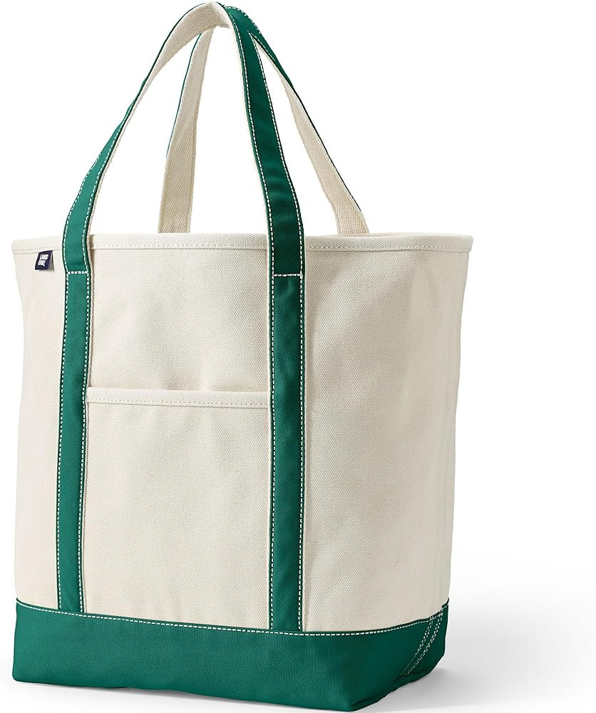 Lands' End Open Top Canvas Tote Bag | Amazon (US)