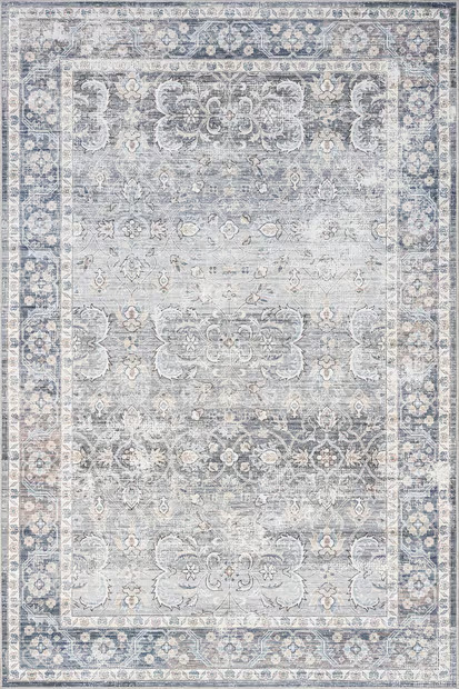 Gray Shannon Washable Stain Resistant 9' x 12' Area Rug | Rugs USA