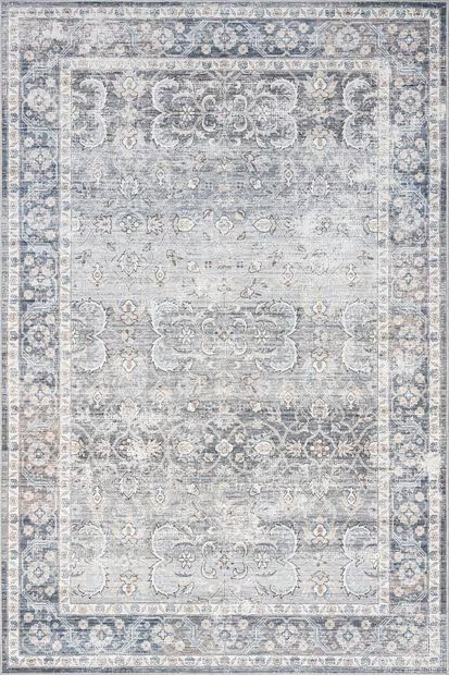 Gray Shannon Washable Stain Resistant 9' x 12' Area Rug | Rugs USA