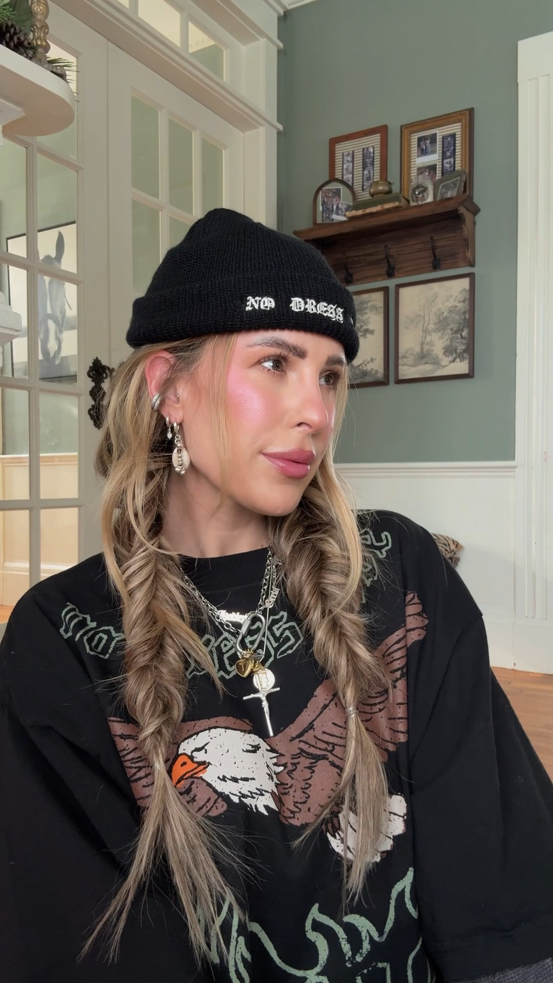 Beanie and tshirt are my clothing line No Dress Code (preorder closes tonight 2/4 www.nodresscode.store) 

#LTKgrwm #LTKBeauty