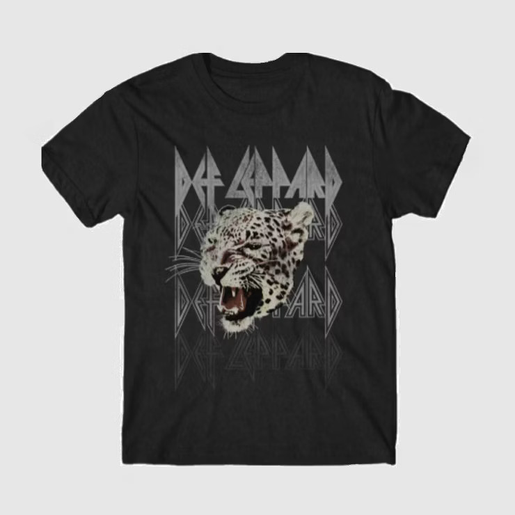Women's Def Leppard Animal Print Logo Short Sleeve Graphic T-Shirt | Target