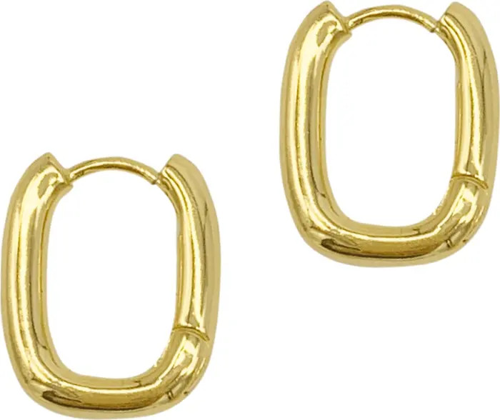 Water Resistant Rectangle Huggie Hoop Earrings | Nordstrom Rack