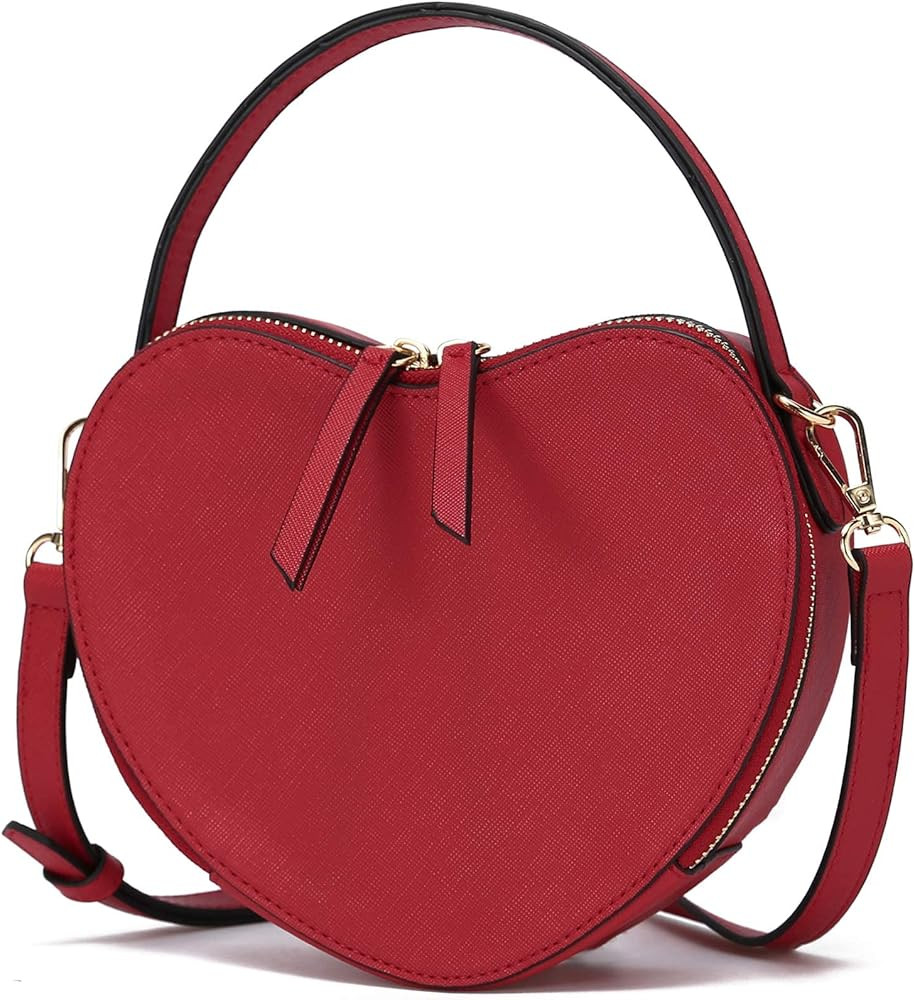 CATMICOO Small Heart Shaped Purse for Women with Removable Crossbody Strap | Amazon (US)