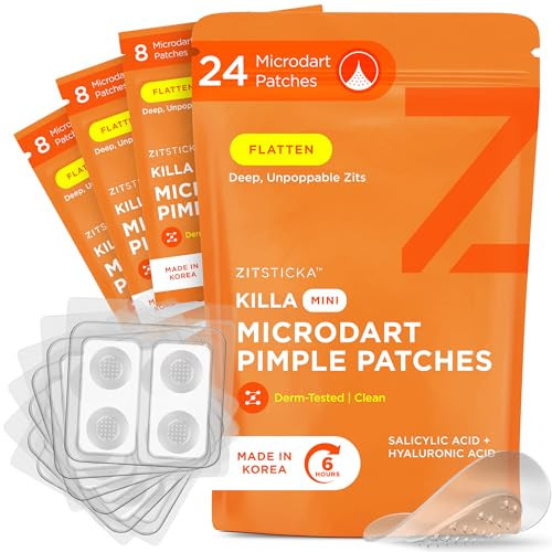 ZitSticka Killa Microdart Pimple Patches for Face - Most Potent Pimple Patch with Fast-Acting Microdarts - For Deep, Early-Stage Zits with Salicylic Acid - Mini 24 Count | Amazon (US)