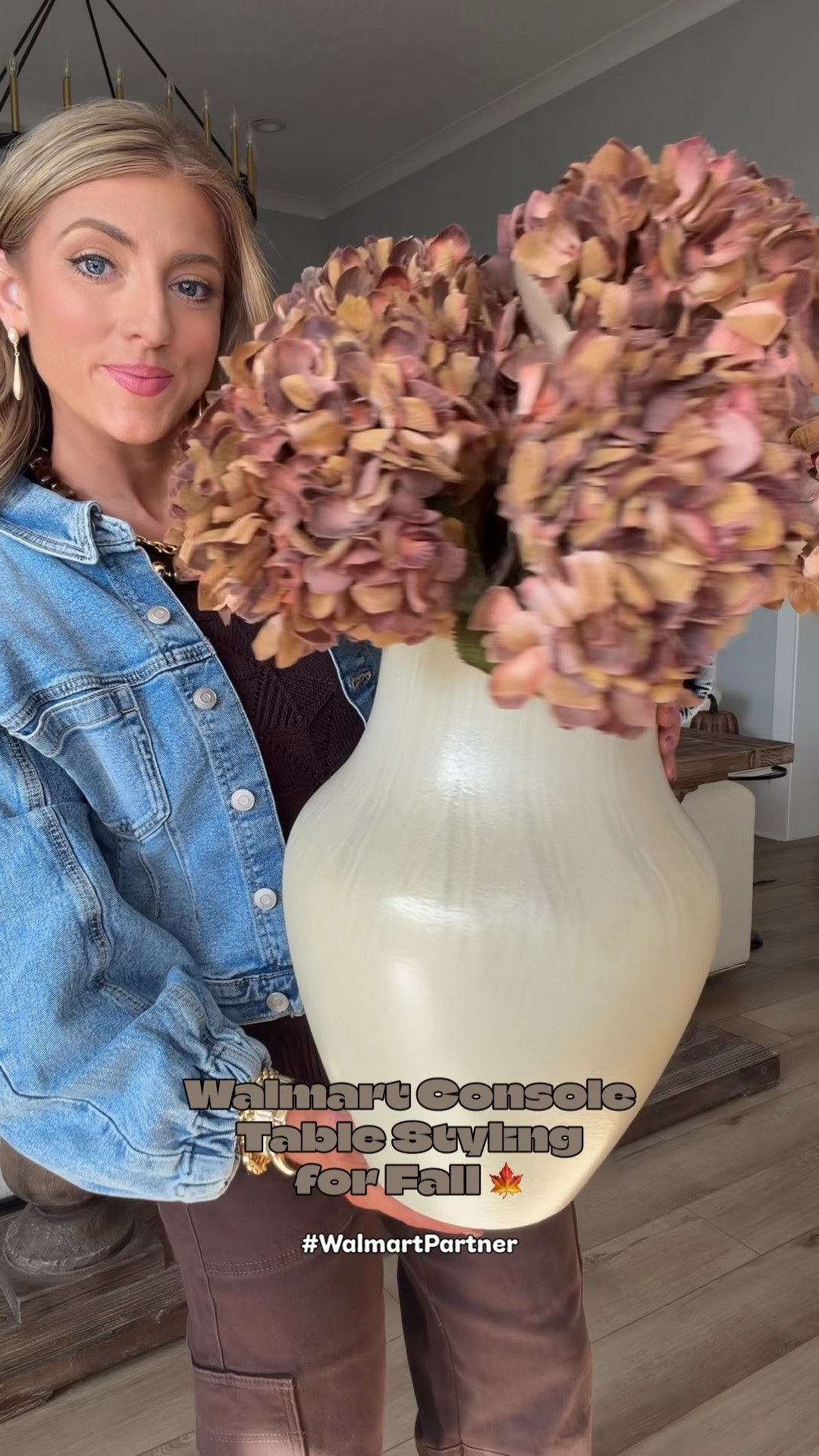 #walmartpartner This @Walmart decor is SO good! 🤎 I can’t believe how elevated these affordable Walmart Home finds look styled together. I love layering warm, inviting touches with amber glass pumpkins, a statement vase filled with fall florals, decorative books, rich wood candle holders, gold lanterns, and a woven basket filled with cozy textured throws. The mix of warm wood tones, gold accents, glass, and woven textures gives everything such a collected, designer-inspired feel.

This console table is such a focal point in our home, so I always love styling it with pieces that make the space feel warm and welcoming—and every single decor piece is on Walmart! 🍂✨

#walmart #WalmartHome #WalmartFinds #LTKHome

#LTKHome #LTKSeasonal
