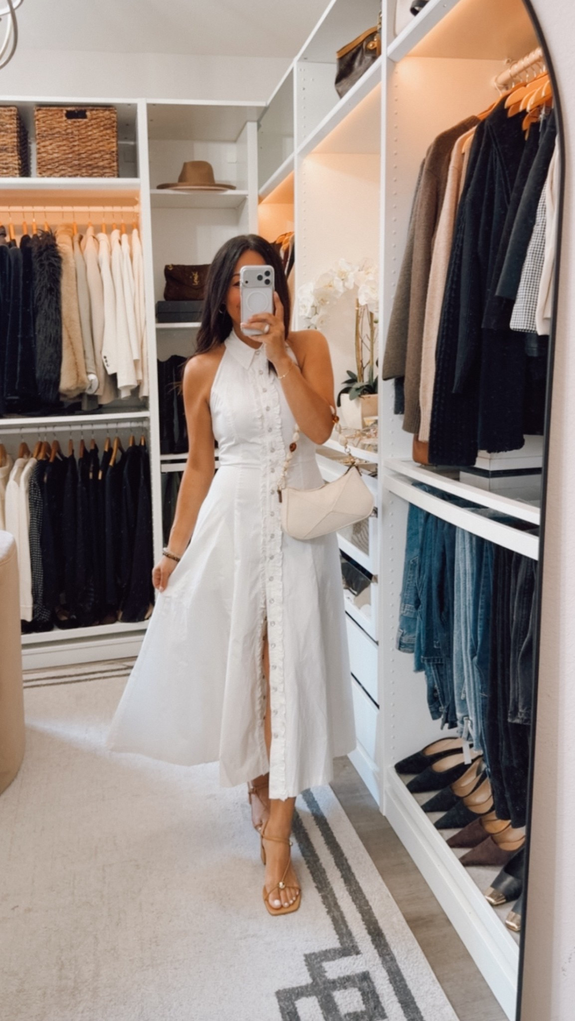 Dress is beyond…I didn’t want to take it off.. so chic and flattering. Side pockets, front ruffle trim that lines the snap closure buttons … Fits TTS

#LTKootd #LTKOver40