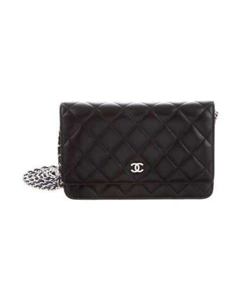 Chanel Quilted Caviar Wallet On Chain Black | The RealReal