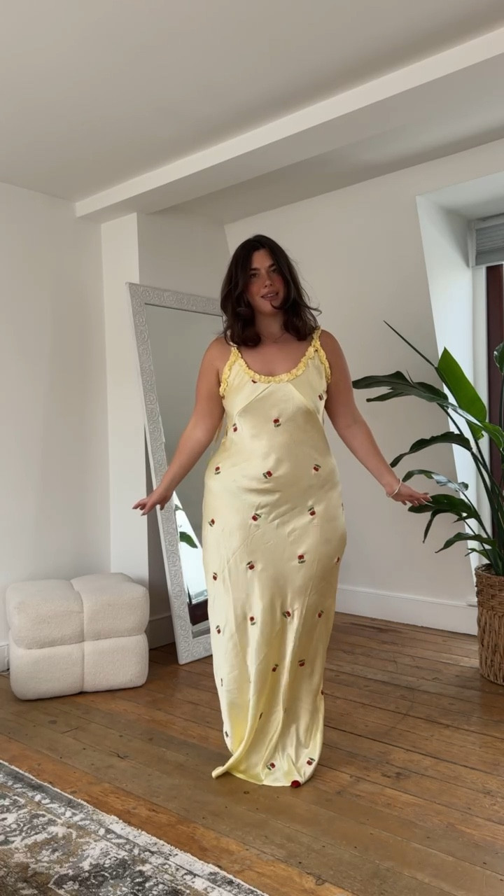 Summer Dress Review from Damson Madder. 

I’m wearing a UK size 20 💛

Butter yellow / Slip Dress / Wedding Guest 

#LTKdresses #LTKplussize #LTKsummer