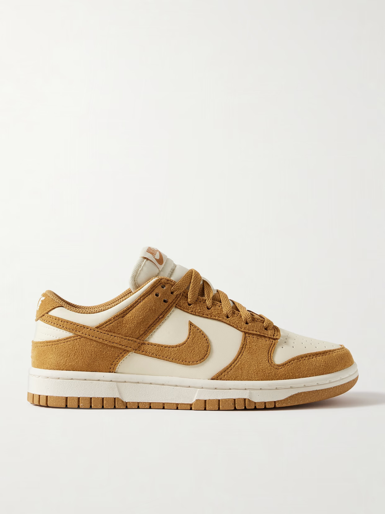 Nike - Dunk Low Suede And Leather Sneakers - Brown | NET-A-PORTER (US)