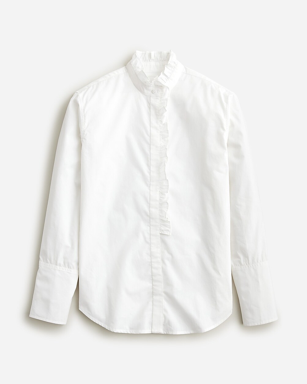 Ruffle-trim garçon shirt in cotton poplin | J. Crew US