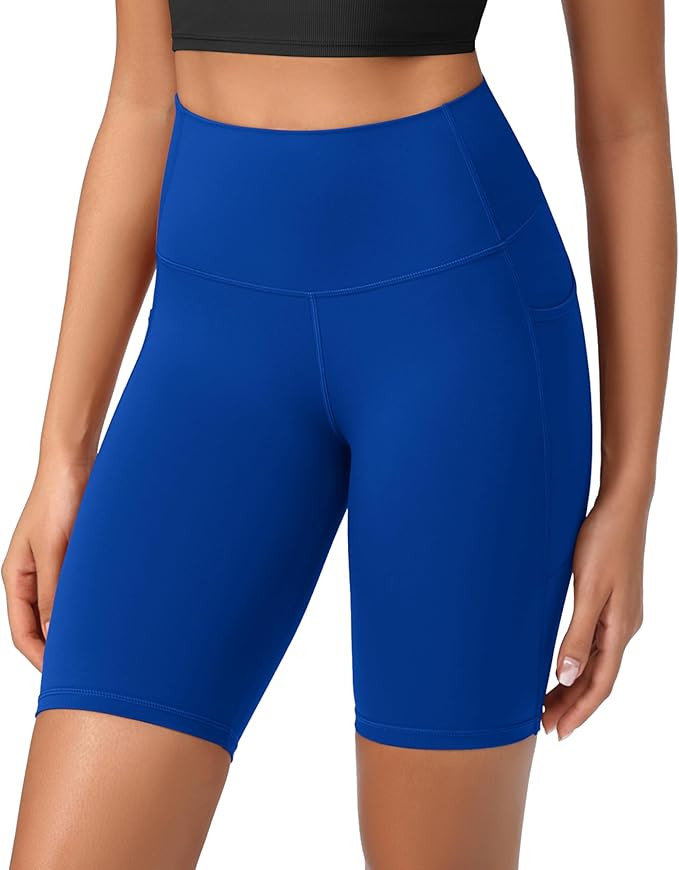 ODODOS Women's High Waist Lounge Yoga Shorts with Pockets, 4"/6"/8"/10" Buttery Soft Biker Shorts | Amazon (US)