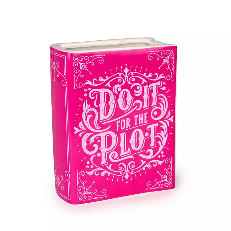 Do It for the Plot Ceramic Book Vase | Kirklands