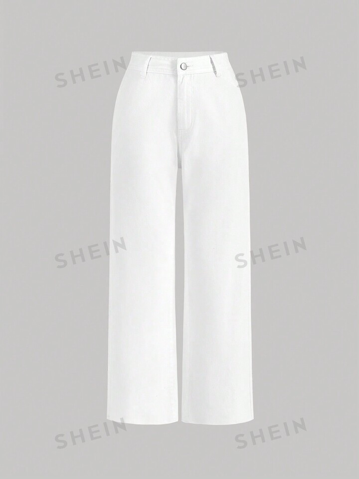 SHEIN MOD Women'S High Waist Loose Fit Denim Jeans | SHEIN