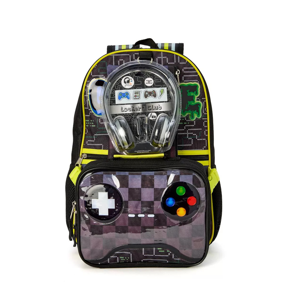 Locker Club Kids' 17" Backpack with Headphone Set - Gamer | Target