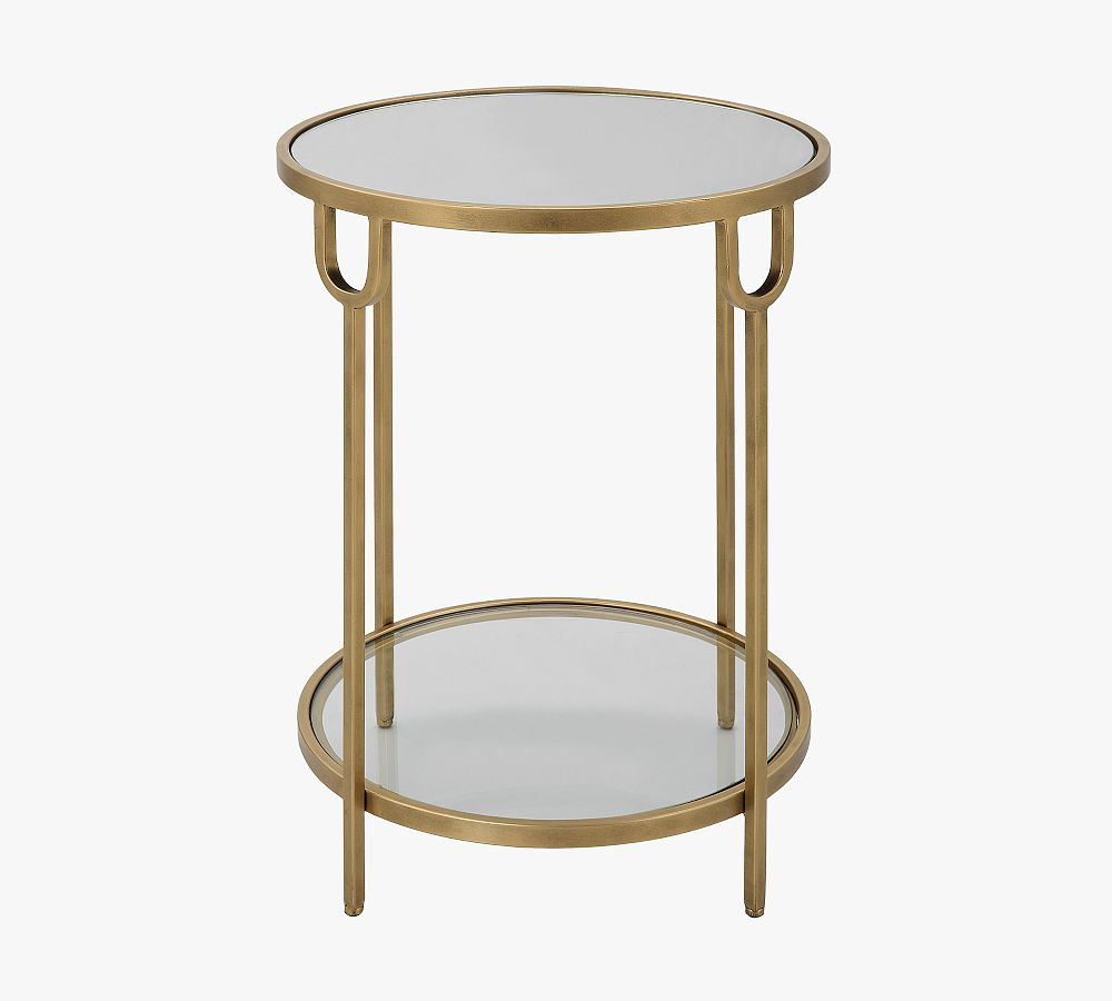 Ellodie Round Glass Accent Table (17") | Pottery Barn (US)