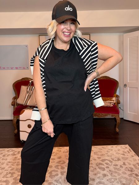 The perfect travel outfit from Amazon 
Alo yoga hat
SPANX Air essentials, top cold shoulder
Use code WANDAXSPANX 
Amazon jumpsuit size large 


#LTKGiftGuide #LTKmidsize #LTKover40