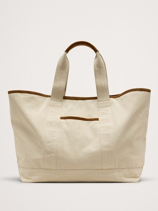 Canvas & Suede Weekend Tote | Banana Republic (US)