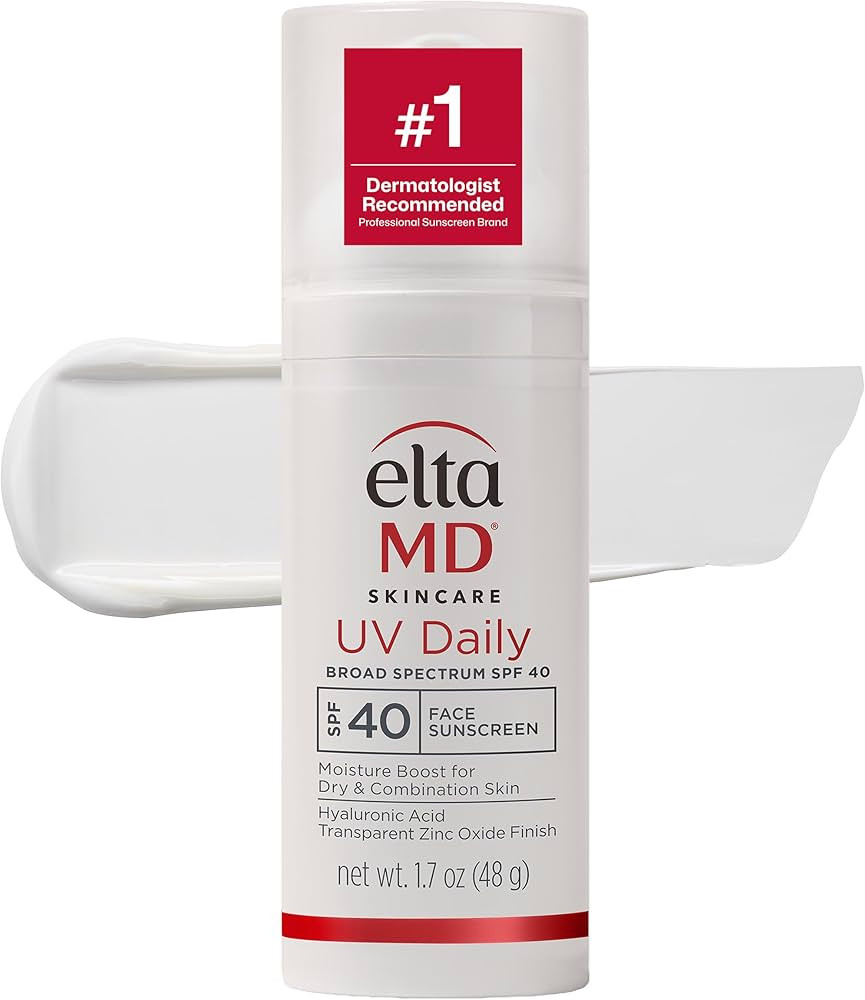 EltaMD UV Daily Face Sunscreen with Transparent Zinc Oxide and Hyaluronic Acid, Moisturizes and P... | Amazon (US)