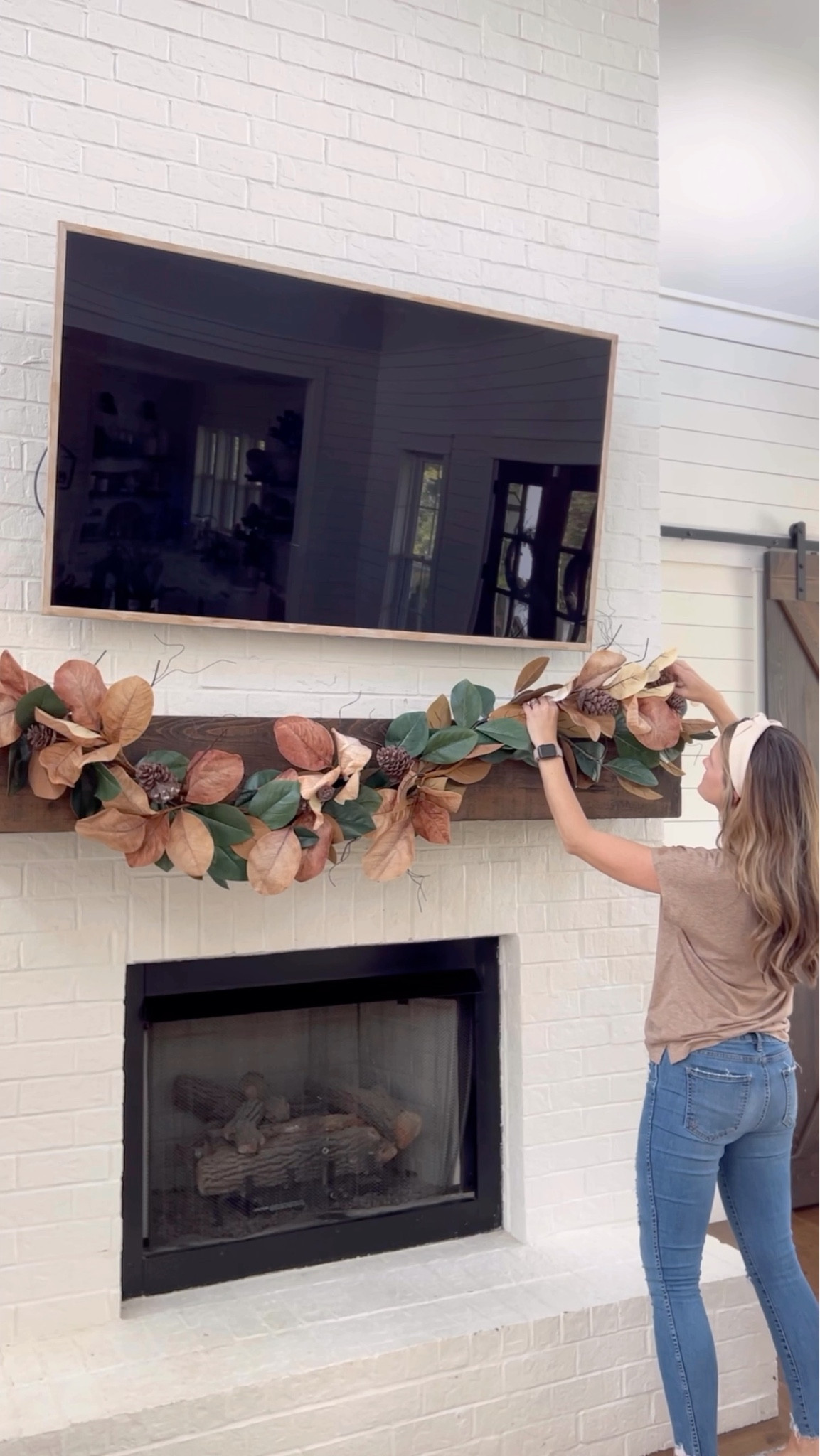 Fall Mantel Styling! I used magnolia garland and stems to achieve this look! The garland is from Target a few years ago and the stems are from Hobby lobby can’t link them here but they still have them! I’ve tried to link similar products here though if you’re hoping to order online! I love the colors and how this fireplace turned out! So cozy for fall🍂

#LTKStyleTip #LTKSeasonal #LTKHome