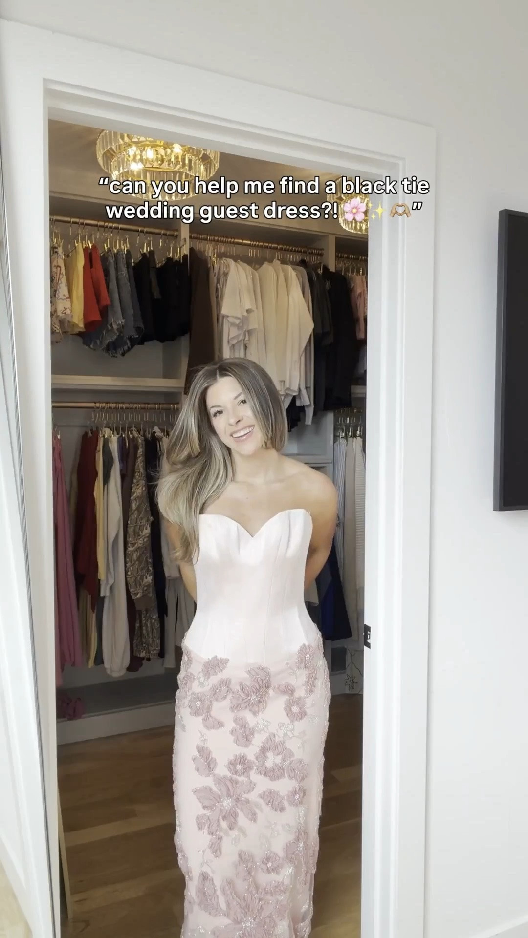 Grwm! 🩷✨ Pink wedding guest formal event black tie dress perfect for your next occasion 

wearing my usual small/2 

Wedding guest 
Formal event
Black tie 
Special occasion
Fall event
Floral dress
Pink dress
Event dress

#LTKgrwm #LTKSeasonal #LTKWedding