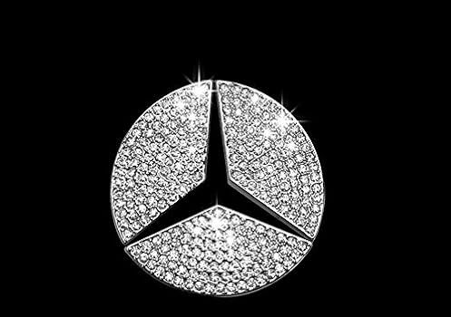 TopDall Steering Wheel Bling Crystal Emblem Accessory Interior Decal Sticker Compatible for Mercedes | Amazon (US)