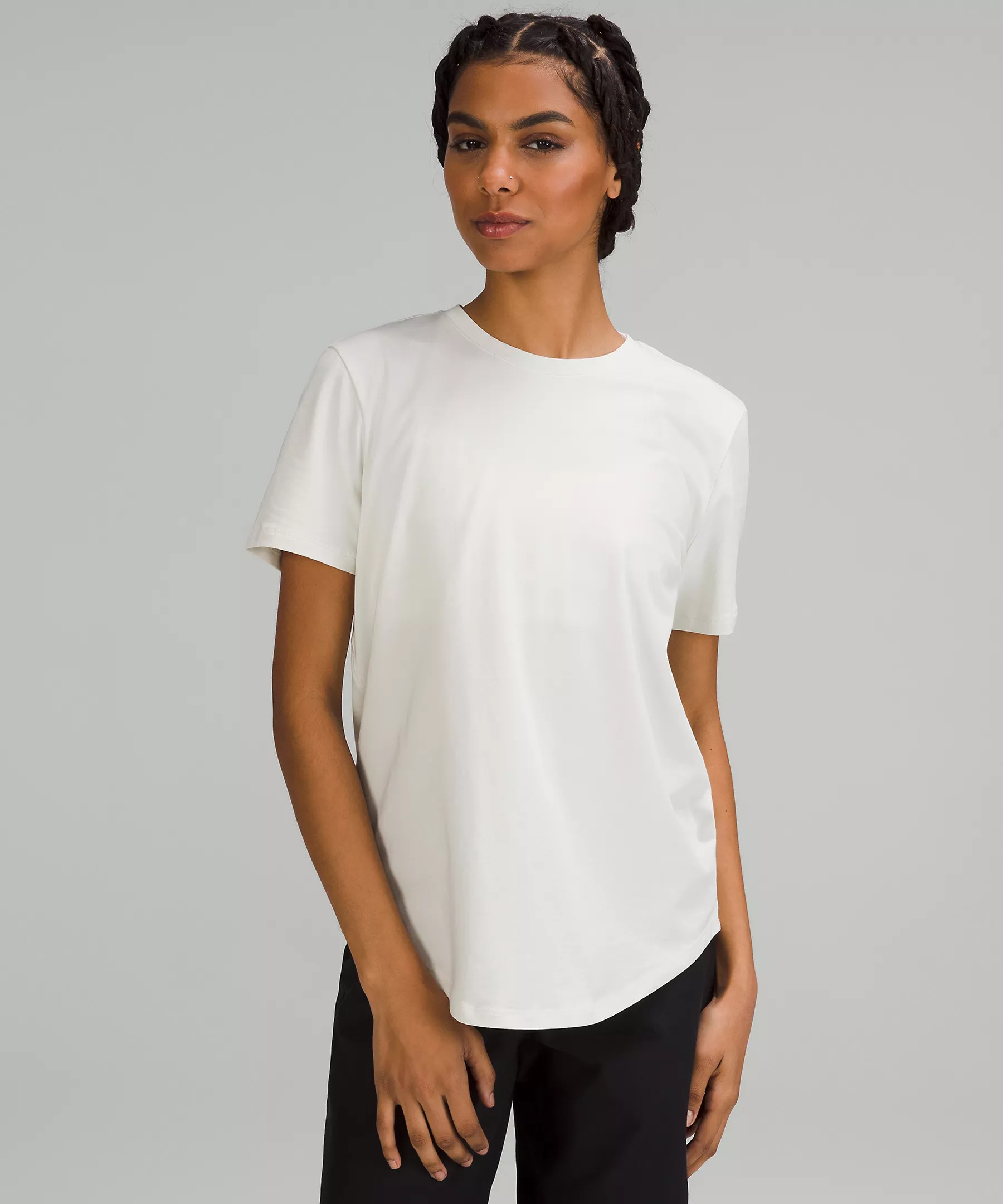 Love Curved-Hem Crewneck T-Shirt | Women's Short Sleeve Shirts & Tee's | lululemon | Lululemon (US)