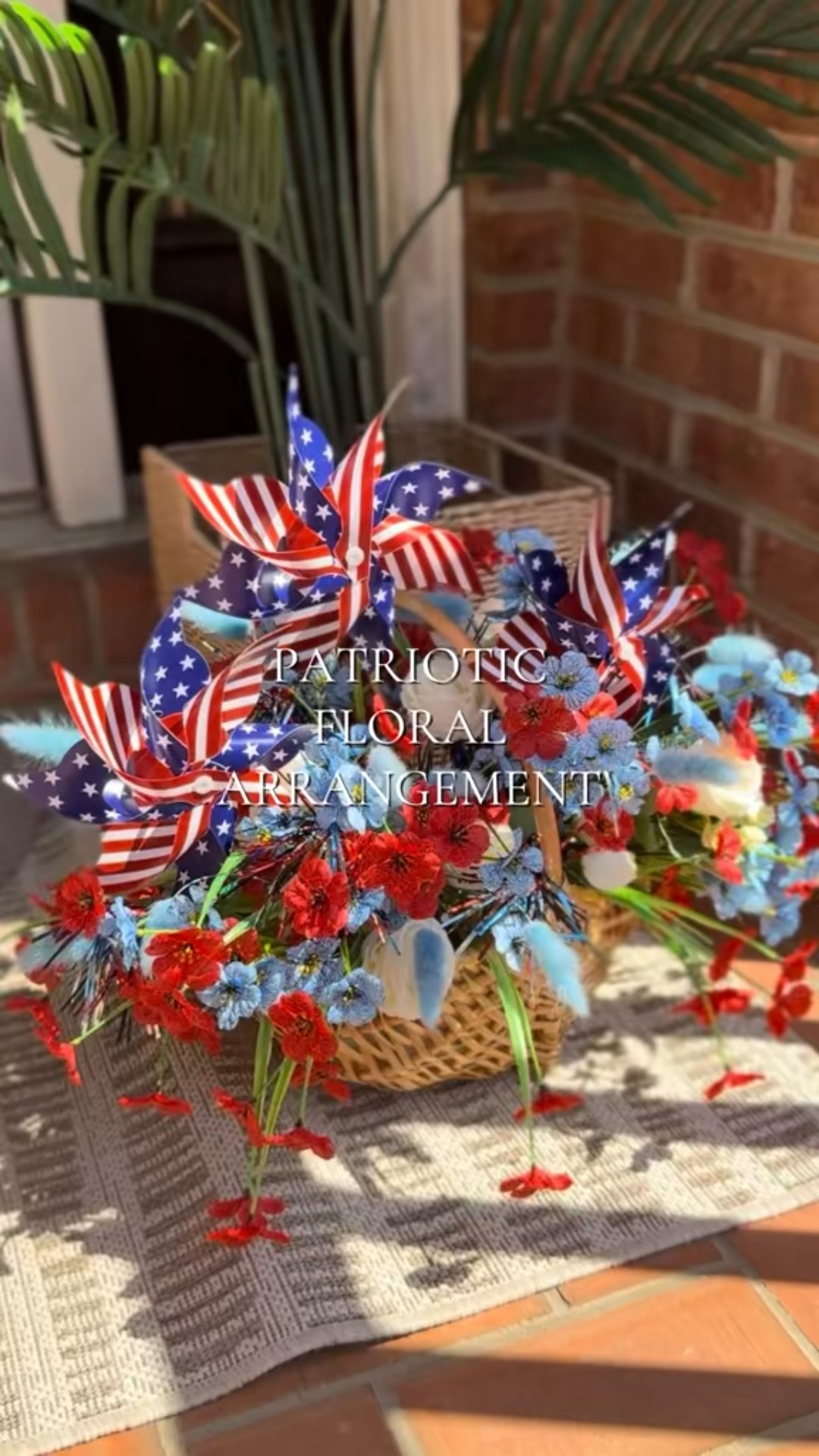 Patriotic floral arrangement. Patriotic diy. DIY floral arrangement Fourth of July florals . Faux floral arrangement . Americana floral arrangement . Fourth of July decor . Fourth of July ideas . DIY Fourth of July decor . DIY patriotic florals . red white and blue florals . Fourth of July centerpiece . Fourth of July porch . Easy faux florals . Easy floral arrangement . Patriotic decor . Patriotic ideas 

#LTKParties #LTKHome #LTKSeasonal