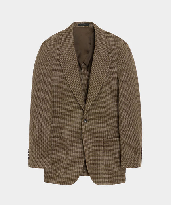 Italian Linen Houndstooth Madison Jacket | Todd Snyder