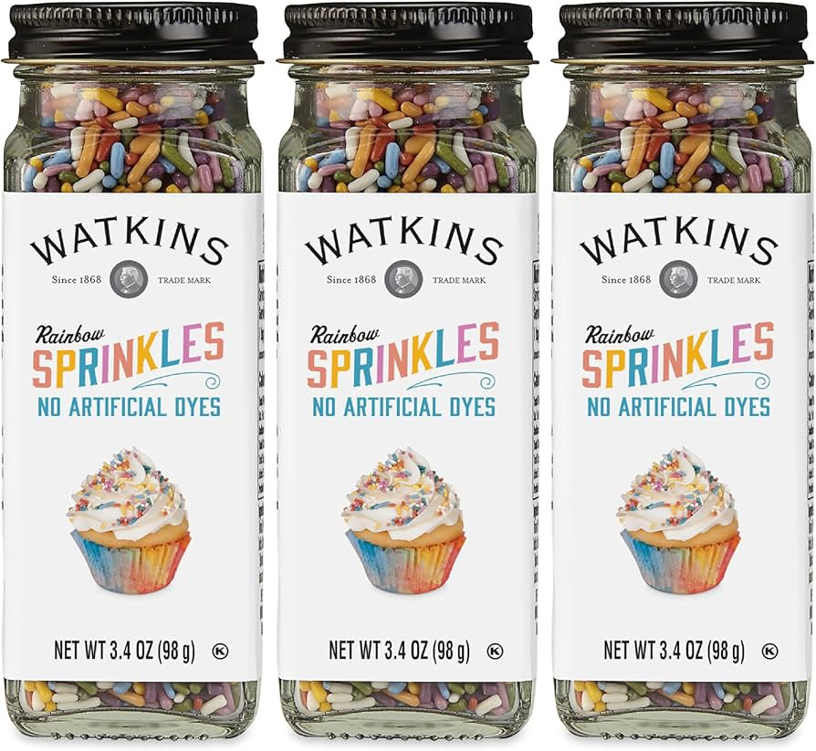 Amazon.com : Watkins Rainbow Decorating Sprinkles, 3.4 Ounce Jar, 3-Pack : Everything Else | Amazon (US)