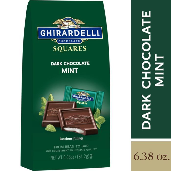 Ghirardelli Dark Chocolate Mint Squares - 6.38oz | Target