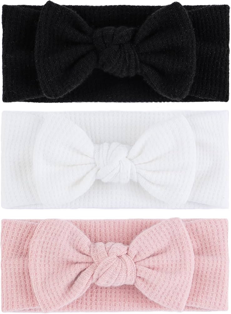 ONENINEDREAM 4'' Baby Girls Bow Headbands Handmade Hairbands with Bows Soft Headwraps Baby Hair A... | Amazon (US)