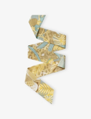 Panthère In The Jungle Bandeau Silk-Twill Scarf | Selfridges