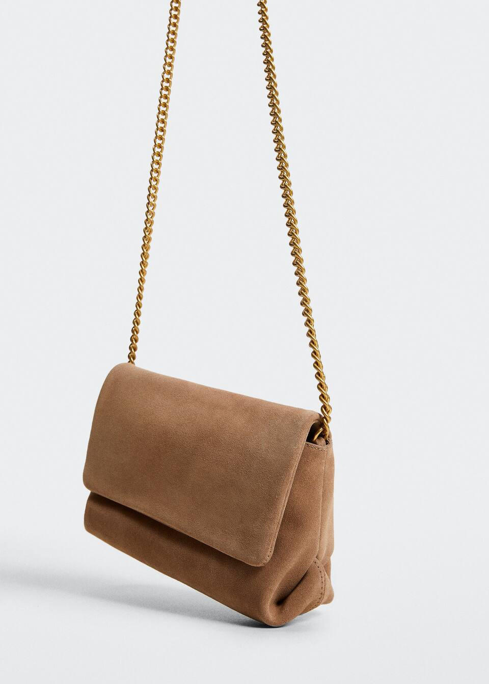 Chain suede bag -  Women | Mango USA | MANGO (US)