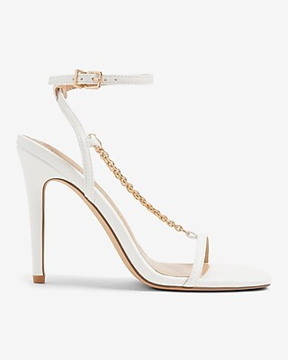 Chain Strap High Heeled Sandals | Express