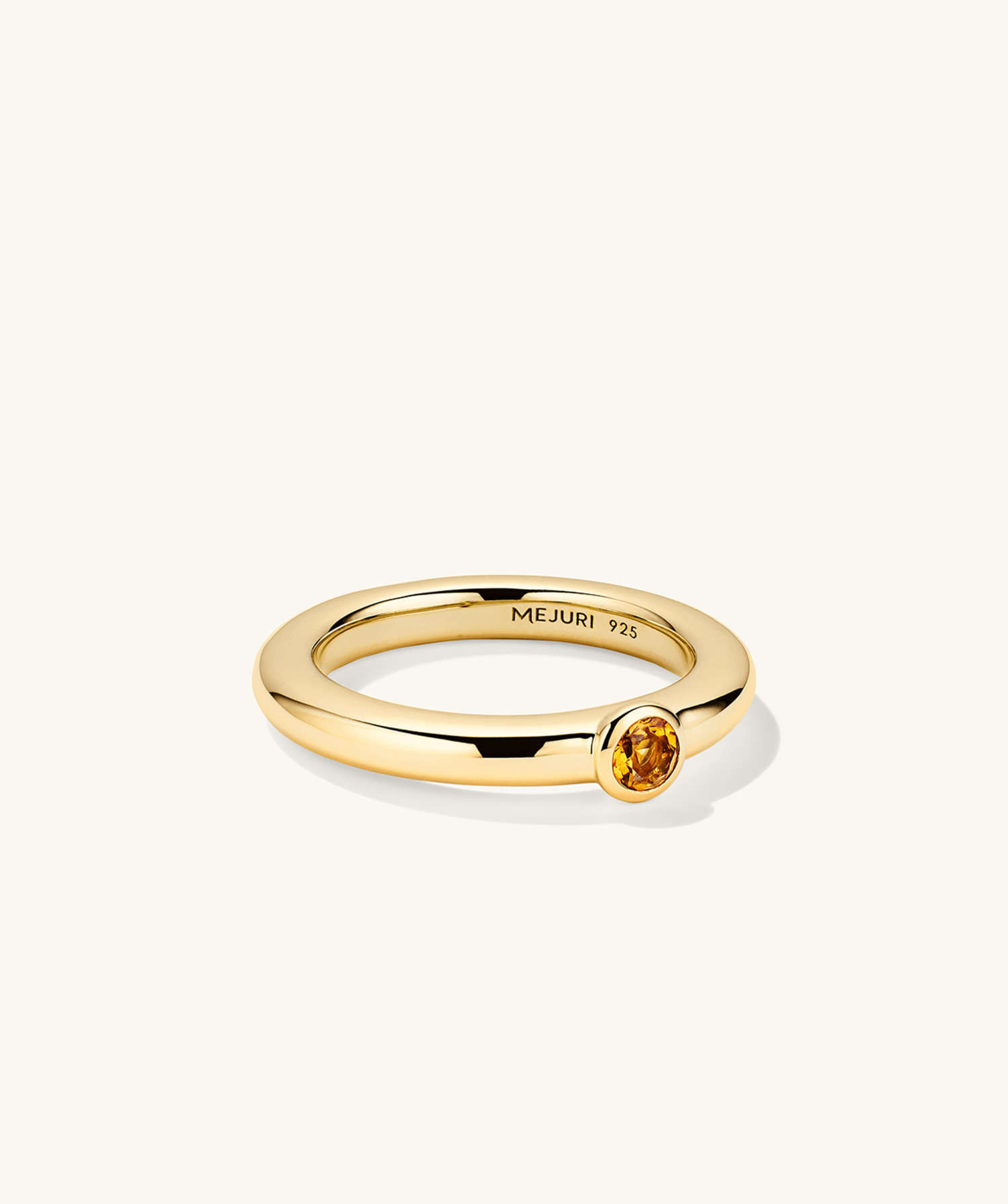 Round Gemstone Stacker Ring | Mejuri Fine Crew