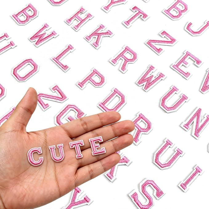 130PCS Iron on Letters Patches, 1inch Small Embroidered Letters Patches 5 Sets from A to Z for Cl... | Amazon (US)
