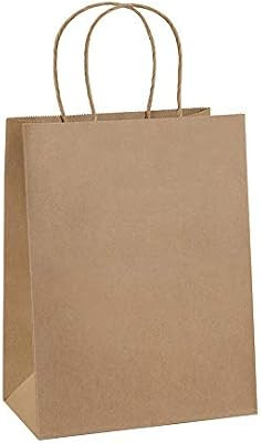 BagDream Gift Bags 8x4.75x10.5 50Pcs Paper Bags, Shopping Bags, Kraft Bags, Retail Bags, Party Ba... | Amazon (US)