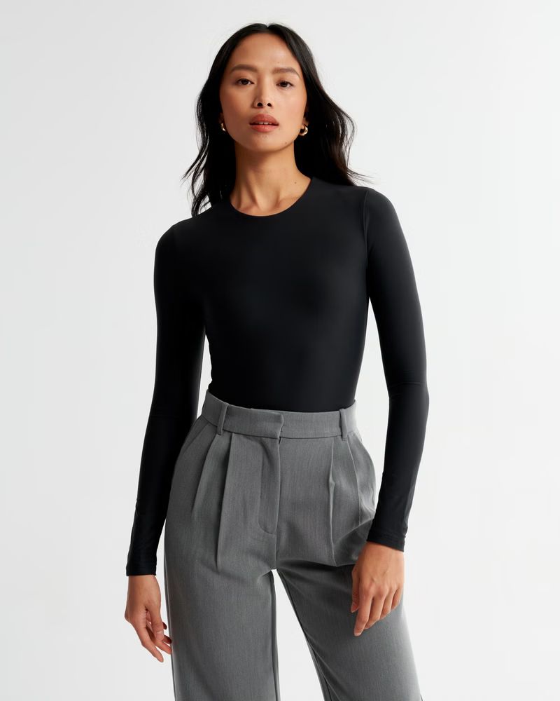 Soft Matte Seamless Long-Sleeve Crew Bodysuit | Abercrombie & Fitch (US)