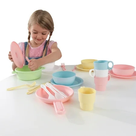 KidKraft 27-Piece Pastel Cookware Playset | Walmart (US)