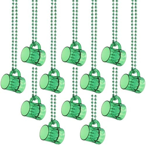 JOYIN 12 PCS St Patrick's Green Mug Bead Necklaces for Women Men, for Mardi Gras, St. Patrick's D... | Amazon (US)