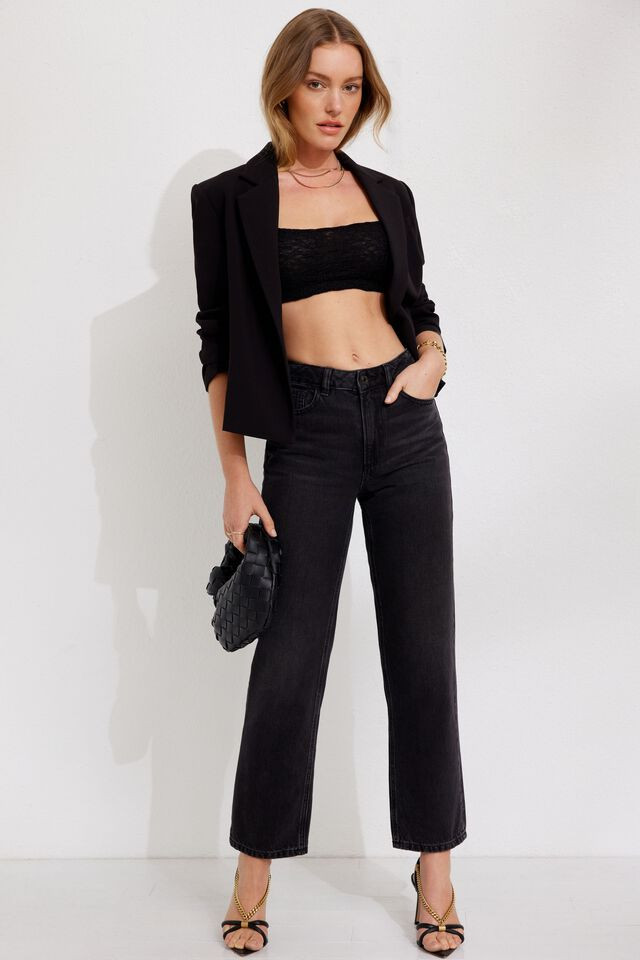 Justina Straight Leg Jeans | Dynamite Clothing