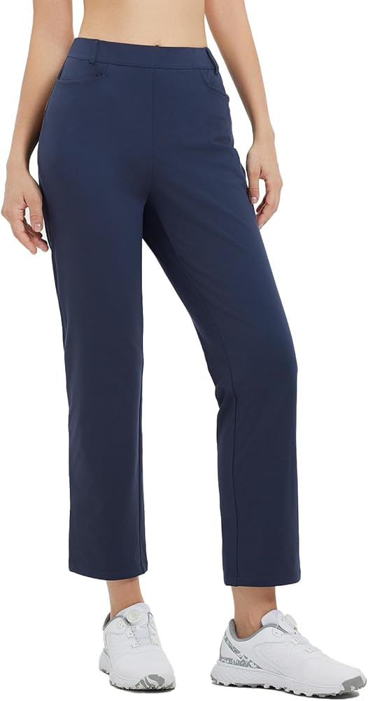 baleaf Women's Golf Pant Winter Fleece Lined Pants with Belt Loops Pockets Travel Work Casual | Amazon (US)