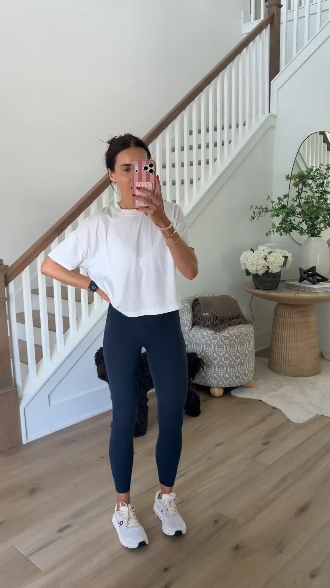 This white tee and leggings combo is the definition of an easy everyday outfit. A classic oversized tee paired with comfortable leggings and sneakers is perfect for busy days, errands, walks, or casual weekends when you want to feel put together without overthinking it.

white tee outfit, leggings outfit, casual athleisure, everyday outfit, comfortable style, workout outfit, elevated basics, minimalist wardrobe, casual summer style, sneakers outfit, annabrstyle

#LTKootd #LTKActive #LTKfitnessgoals