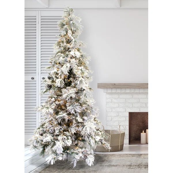 Green Pine Flocked Artificial Christmas Tree | Wayfair Professional
