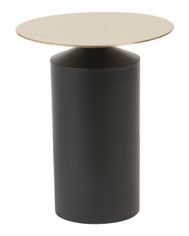 19in Metal Cylinder Accent Table | TJ Maxx