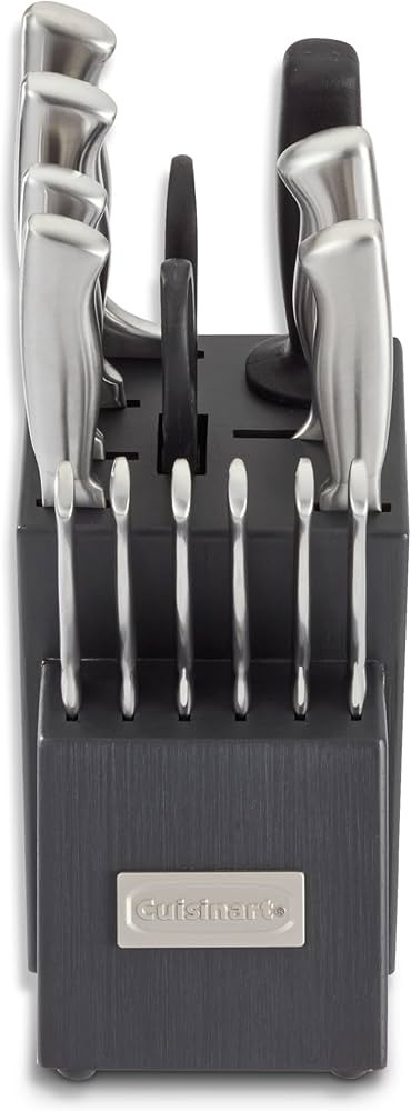 Cuisinart Professional Block Knife Set, 15pc Cutlery Knife Set with Steel Blades for Precise Cutt... | Amazon (US)