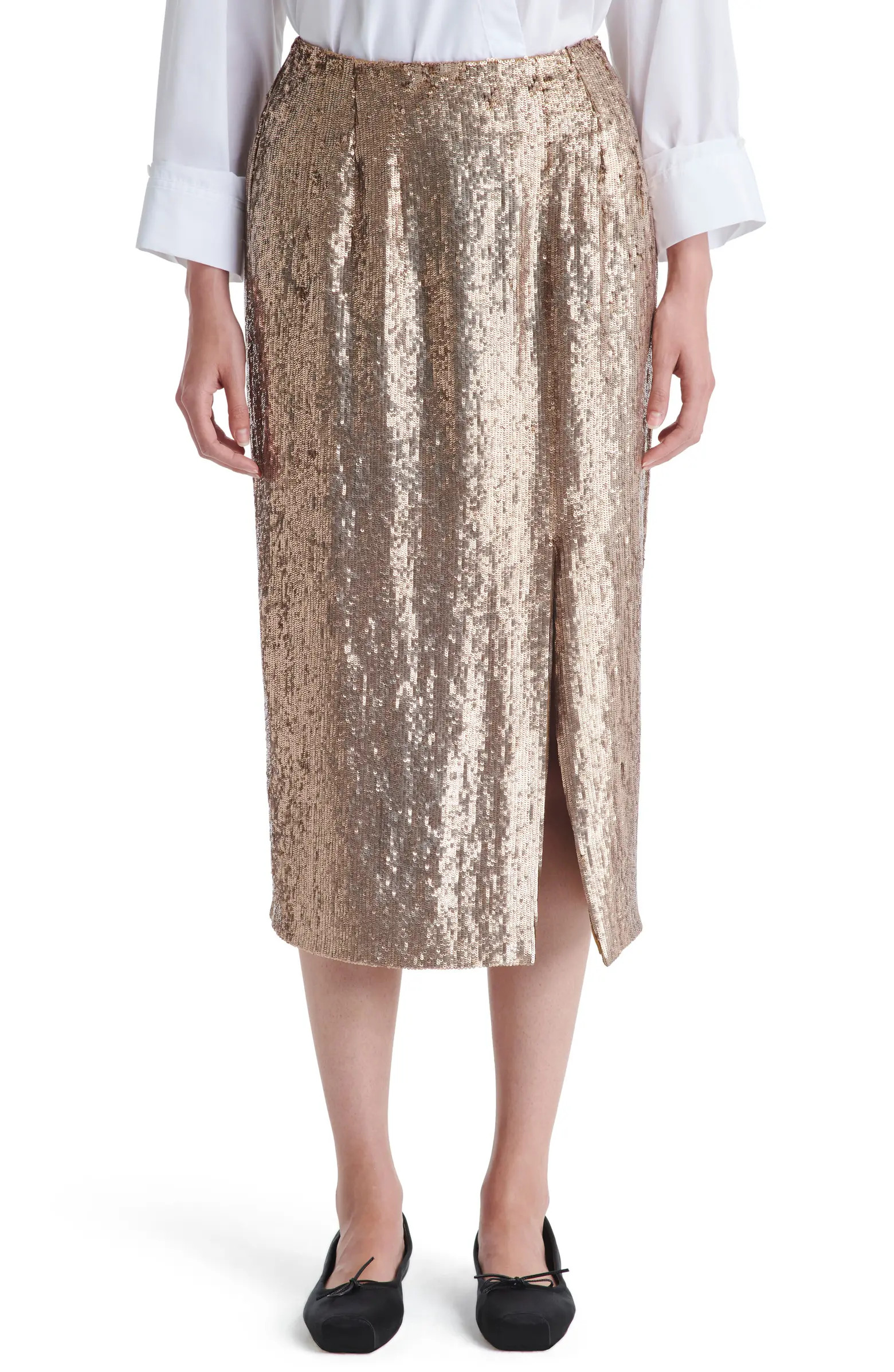 Fishscale Ladylike Sequin Silk Midi Skirt | Nordstrom Rack