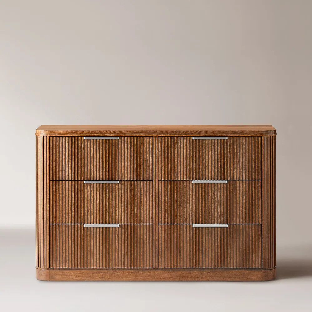 NEW ARRIVALFinnley 62" Fluted 6-Drawer Dresser | Hernest